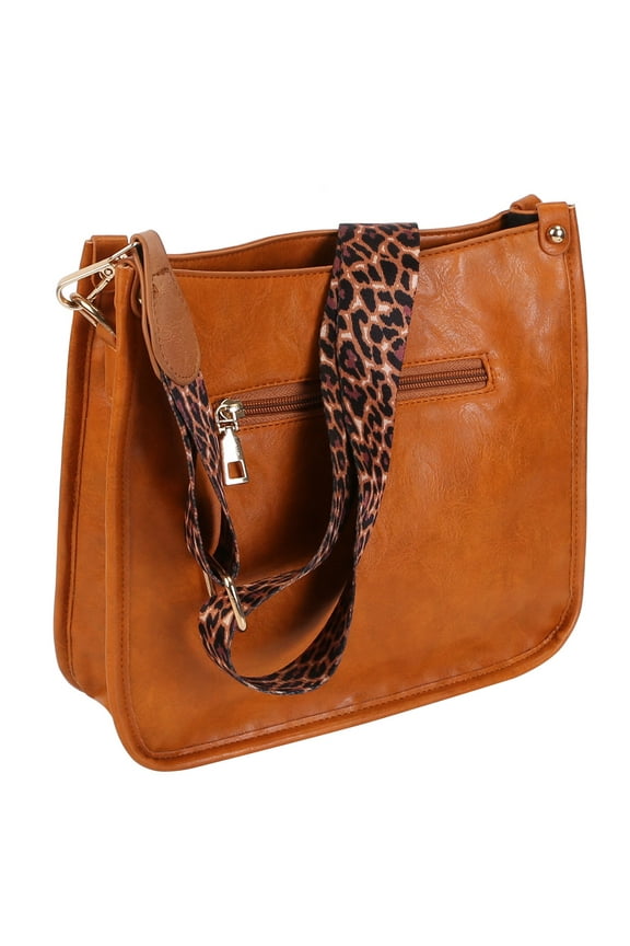 Vegan Leather Crossbody Bags Women Shoulder Bag with Guitar Strap Zipped Pockets Handbag for Wedding Party Prom Purse Gifts for Women Girls, Orange