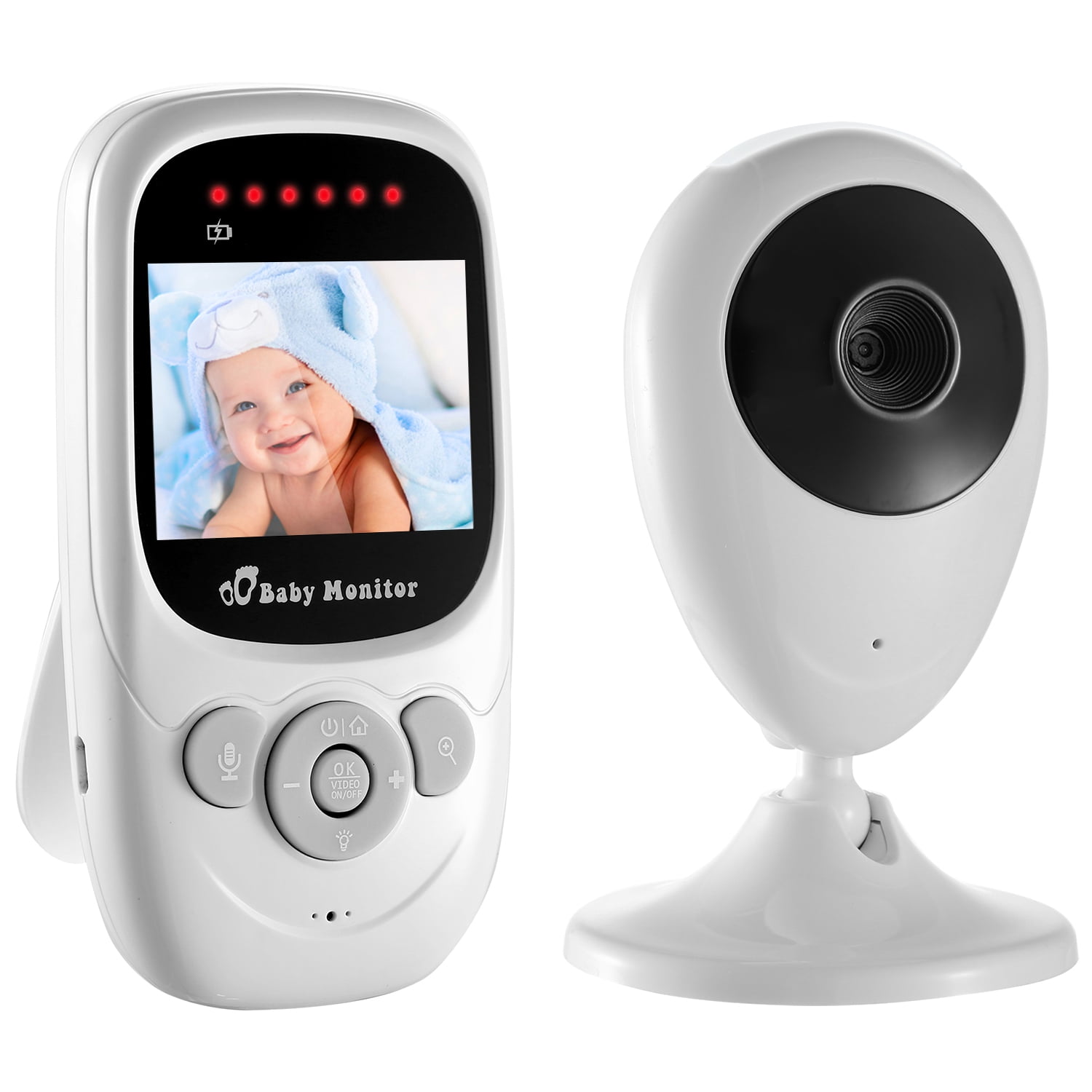 pixsee Monitor inteligente de video para bebé cámara Full HD y audio con  visión nocturna detección de llantos sensores de temperatura y humedad y –  Yaxa Store