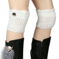 thumbnail image 1 of Moclever Winter Crochet Knit Leg Warmers, Leg Warmers for Women 1 Pair One Size Fits All, White, 1 of 10