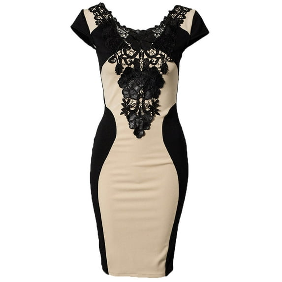 Moclever Women Evening Dress, Formal Prom Tea Dress for Evening Party, XL