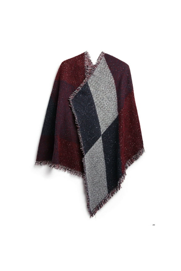 iMounTEK Women Lightweight Scarf, Large Warm Cozy Blanket Soft Shawl Checked Winter Scarfs for Women, Coffee