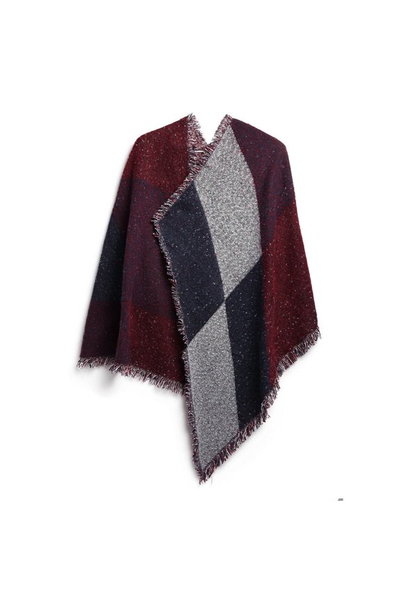 iMounTEK Women Lightweight Scarf, Large Warm Cozy Blanket Soft Shawl Checked Winter Scarfs for Women, Coffee