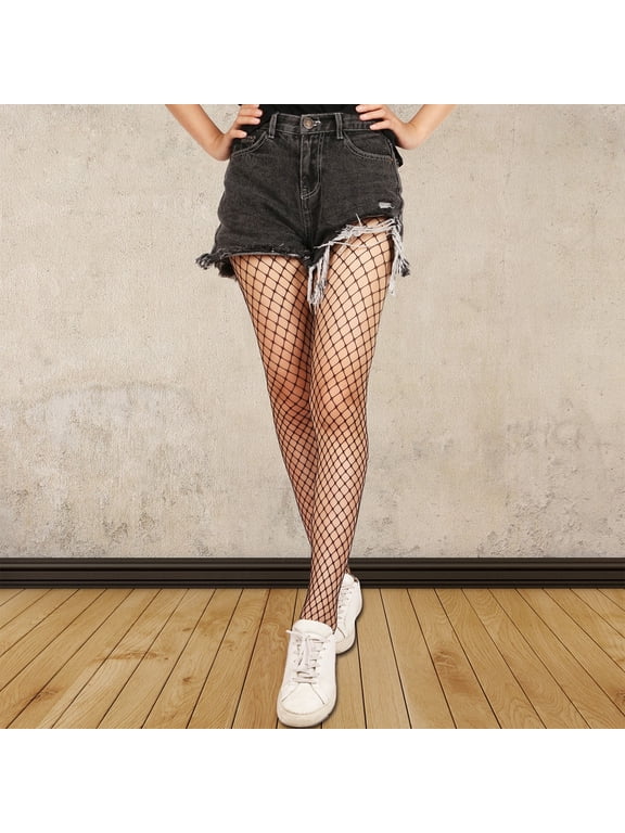 Women Patterned Fishnet Tights Black Fishnets Net Stockings Pantyhose 1Pair