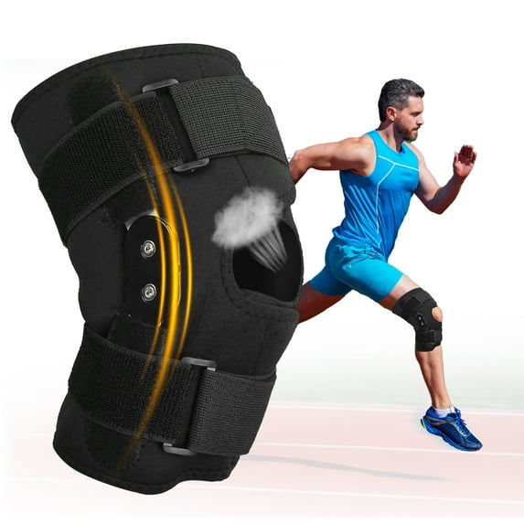 iMounTek Knee Stabilizer, Knee Braces and Supports for Arthritis Pain, with Removable Aluminum Hinges for Men Women