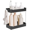 thumbnail image 1 of iMountek 2-Tier Under Sink Shelf Organizer Space Saving Under Bathroom Sink Storage Rack with 4 Hooks, 1 of 10