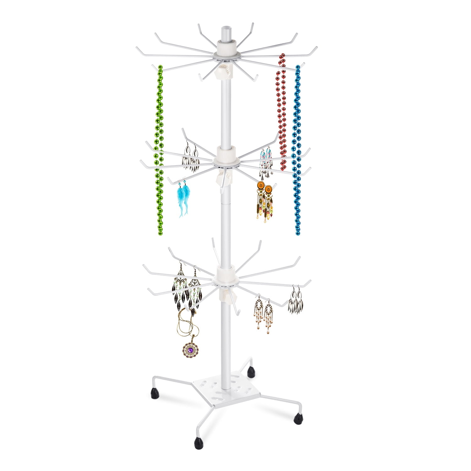 iMountek 3Tier Metal Jewelry Rack 30Hook Necklaces Bracelets Display