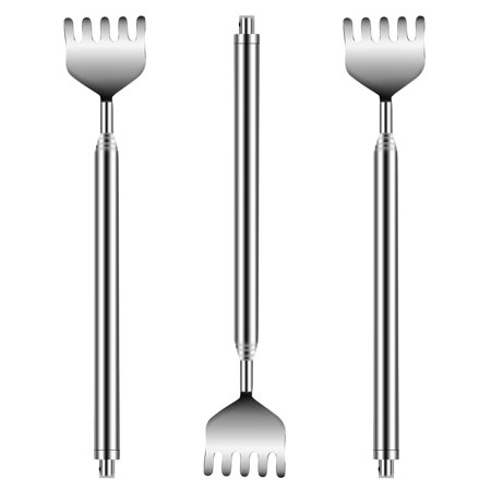 iMountek 3pcs 20" Telescopic Back Scratcher Stainless Steel Extendable Bear Eagle Claw Massager