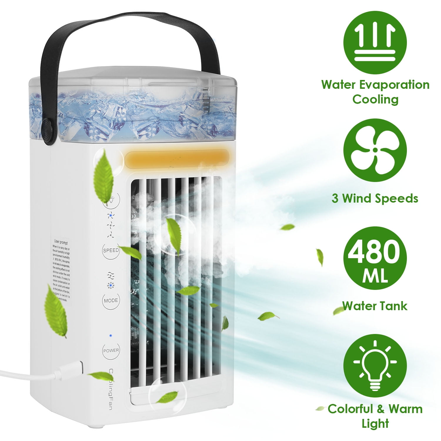 Moclever in Portable Air Conditioner Fan Evaporative Air