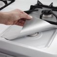 thumbnail image 1 of iMountek 4Pack Gas Stove Burner Covers Non-stick Stovetop Burner Liners Gas Range Protectors, Silver, 1 of 8