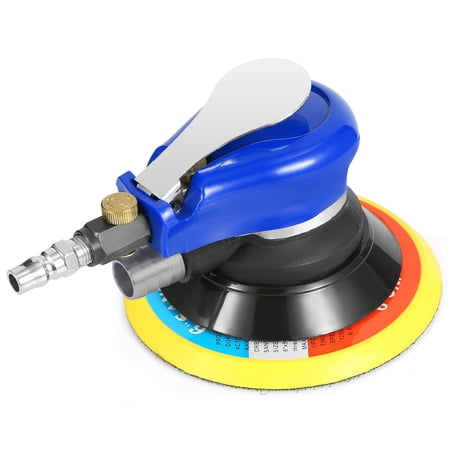 iMountek 6" Air Random Orbital Sander Pneumatic Palm Sander 10000RPM With 7 Sandpapers