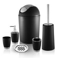 thumbnail image 1 of Imountek 6 Pieces Bathroom Accessories Set, Soap Dispenser, Toothbrush Holder, Tumbler, Soap Dish, Toilet Brush with Holder, Trash Can, 1 of 8