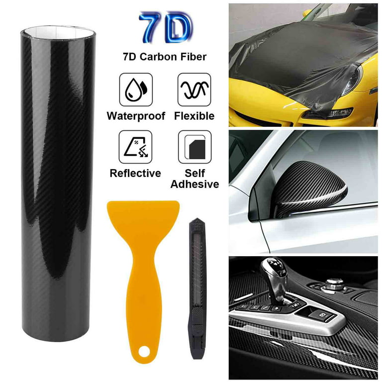 Black Gloss Glossy Vinyl For Whole Car Wrapping Film Sticker Graphic Bubble  Free