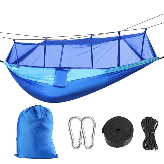 iMountek Camping Hammock with Mosquito Net, Portable Automatic Quick Open Hammocks for Outdoor Hiking Camping Backpacking Travel Backyard Beach