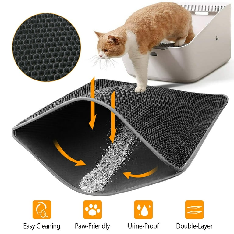 1pc Pet Cat Litter Mat Waterproof Double Layer Cat Litter Trapping