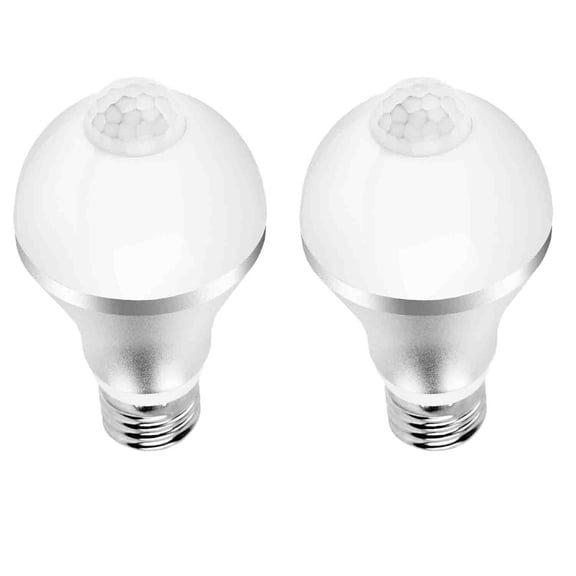 iMountek E27 Motion Sensor Light Bulb 9W 1000LM 6500K On/Off LED Light Bulb-2PCS