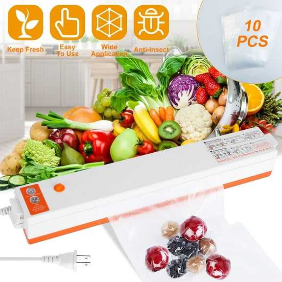Imountek Electric Vacuum Sealer Machine, Automatic Food Saver for Fresh Dry Moist Food with 10 Free Bags