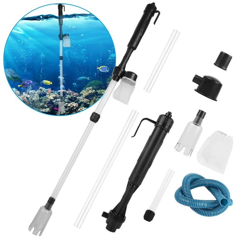 iMountek Gravel Vacuum Cleaner Battery Operated Electric Fish Tank Cleaner with Filter Aquarium Cleaner