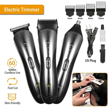 iMountek Men Electric Hair Clipper Trimmer Rechargeable Beard Shaver Razor Nose Trimmer Set, Gift for Father Dad