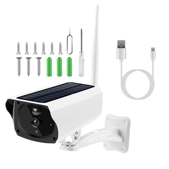 Moclever Outdoor Solar Security IP Camera, Wireless Battery Powered Camera, 1080P WiFi Surveillance Camera for Home with Night Vision, Two Way Audio, PIR Motion Detection, IP66 Waterproof