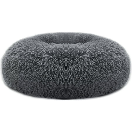 iMountek Pet Dog Bed Soft Warm Fleece Puppy Cat Bed Dog Cozy Nest Sofa Bed Cushion For Dog Dark Gray L
