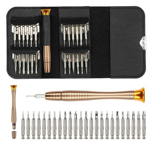 TeqHome Precision Screwdriver Set Multi Pocket 25 in 1 Precision Wallet Kit for Mobiles Tablet PC