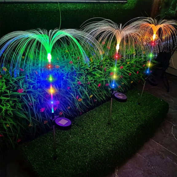 iMountek Solar Lights Outdoor Garden 4 Pack, 7 Color Changing Solar Jellyfish Lights for Yard Lawn Garden Pathway Patio Holiday Decorations