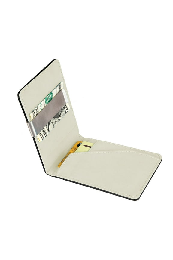Imountek Unisex PU Leather Wallet RFID Blocking Slim Bifold Credit Card Holder, White Liner