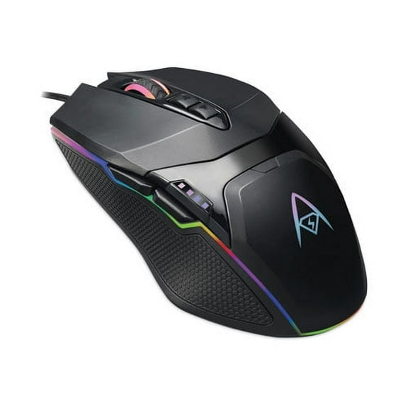 iMouse X5 Illuminated Seven-Button Gaming Mouse, USB 2.0, Left/Right Hand Use, Black | Bundle of 5