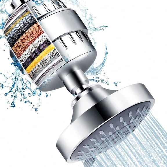 iMucci 1Set Shower Head and Shower Filter Combo, High Pressure 5 Spray Settings Filtered Showerhead,Home Kitchen, Bathroom Shower Accessories Upgrade your shower experience