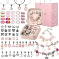 thumbnail image 1 of iMucci Charm Bracelet Making Kit - Girls DIY Beaded Jewelry Making Kit, Unicorn Mermaid Series Charms Gifts Set for Girls Crafts, with a Portable Bracelet Organizer Box, 1 of 6