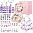 thumbnail image 1 of iMucci Charm Bracelet Making Kit - Girls DIY Beaded Jewelry Making Kit, Unicorn Mermaid Series Charms Gifts Set for Girls Crafts, with a Portable Bracelet Organizer Box, 1 of 6