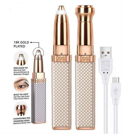iMucci Flawless Electric Eyebrow Trimmer Facial Hair Removal for Women, 2 in 1 Eyebrow Razor Painless Rechargeable Hair Shaver for Face, Eyebrow, Lips, Body, Chin
