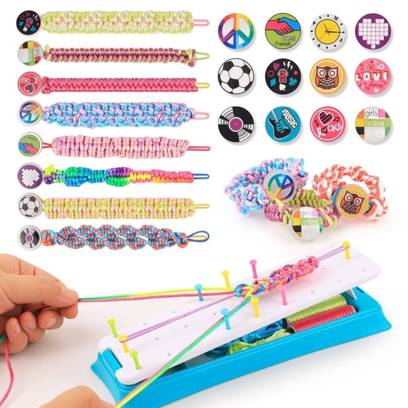 iMucci Friendship Bracelet Making Kit, Art and Crafts Toys, DIY Jewelry Kits for Kids 6 7 8 9 10 11 12 Years Old Girls Bracelets String Maker Toys Set DIY Handmade Toys for Birthday Christmas Gifts