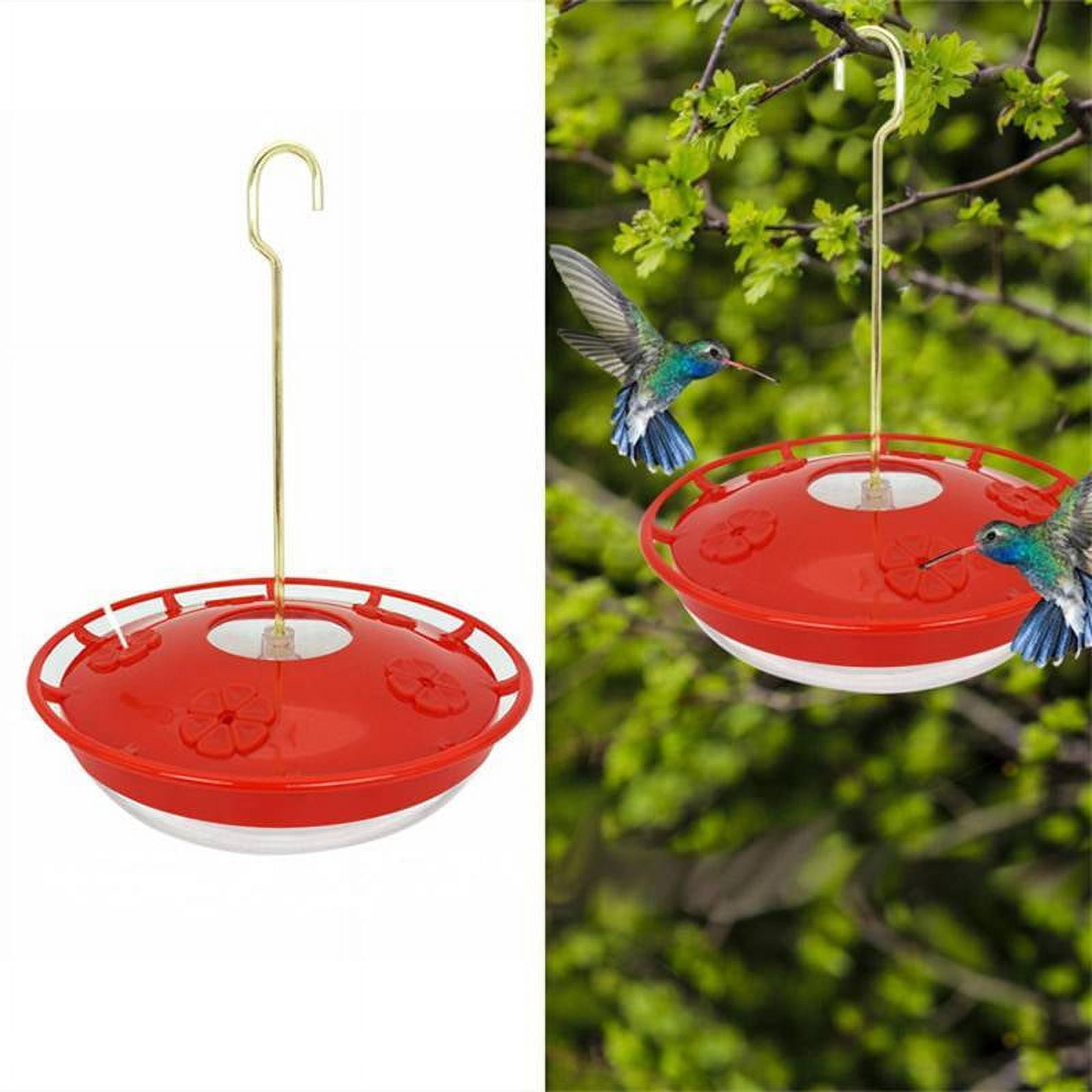 iMucci Hanging Hummingbird Feeders for Outdoors Applies to All Birds, Leak-Proof Hummer Bird Feeder Outside, Easy to Clean and Fill, 16 oz, Red