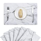 iMucci Marble Placemats, Dining Table Set of 6, Easy to Clean, Durable ...