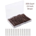 thumbnail image 1 of iMucci U Shaped Hair Pins, 200 Count of Buns Waved Hair Pins for Women Girls with Box for Updos French Twists, Bobby Pins Hairgrip Hair Grip Hairclip Bulk Hair Accessories (Brown, 2.4 Inch), 1 of 6