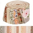thumbnail image 1 of iMzoon 42 Pcs Jelly Roll Fabric Strips for Quilting Sewing-2.6 Inch Precut Cotton Floral Fabric Strips Bundles, Perfect Quilting Fabric for Sewing,DIY Sewing Supplies(Brown), 1 of 8