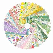 iMzoon 80 Pcs Jelly Roll Fabric Strips for Quilting Fabric, Sewing Supplies & DIY Crafts-2.6 Inch Precut Cotton Floral Fabric Strips Bundles with Wavy Edges, Perfect for Quilt Projects,Fruit