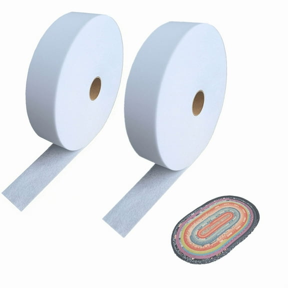 iMzoon Jelly Roll Batting Strips 2 Rolls 2 1/4 Inch 98 Yards, Cotton Blend Quilt Batting for Rugs, Jelly Roll Fabric, Braided & Throw Rugs Upholstery, DIY Craft Supplies