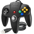 thumbnail image 1 of iNNEXT USB Retro N64 Controller, Classic Retro N64 Wired USB PC Game pad Joystick, N64 Bit USB Wired Game Stick Joy pad Controller for Windows PC MAC Linux Raspberry Pi 3 Genesis Higan, 1 of 8