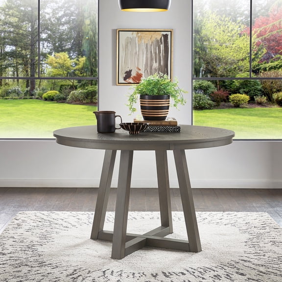 iNSPIRE Q Alta Modern 47.24" Round Dining Table, Grey