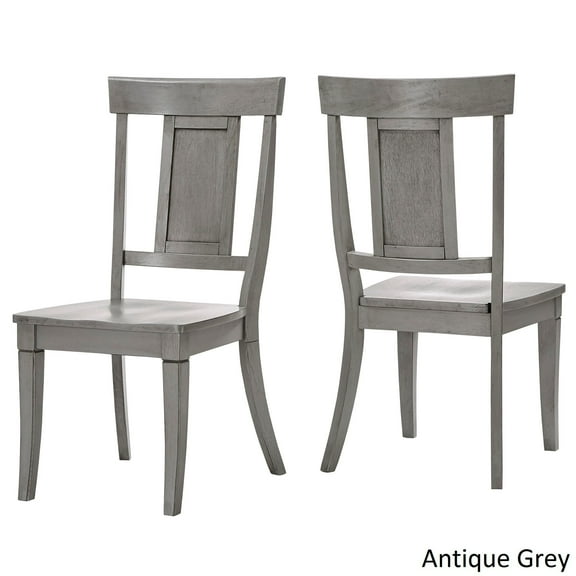 iNSPIRE Q Eleanor Panel Back Wood Dining Chair (Set of 2) by Classic Grey Antique