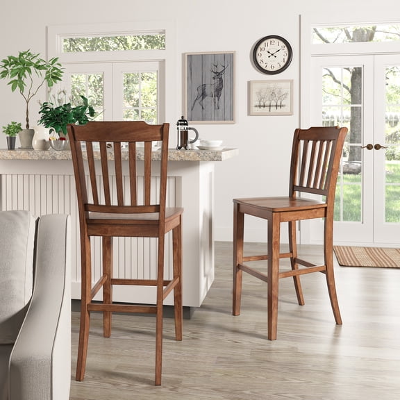 Transitional Feces iNSPIRE Q Farmhouse Transitional Counter Height Bar Stools, Antique ...