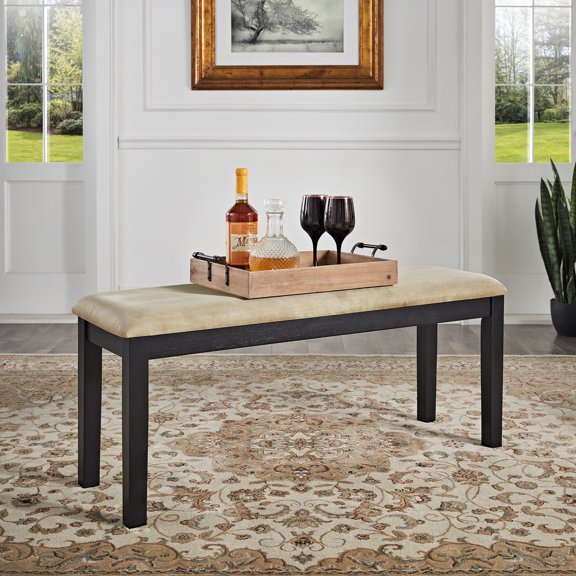 iNSPIRE Q Lexington Transitional 46.5" Microfiber Bench, Black