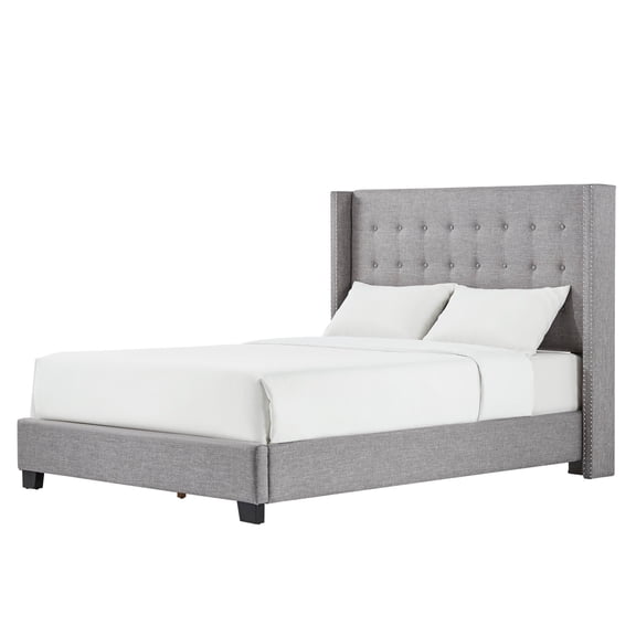 iNSPIRE Q Melina Tufted Linen Wingback Bed by  Bold