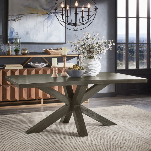 iNSPIRE Q Narvik Modern 72" Rectangular Dining Table, Weathered Grey