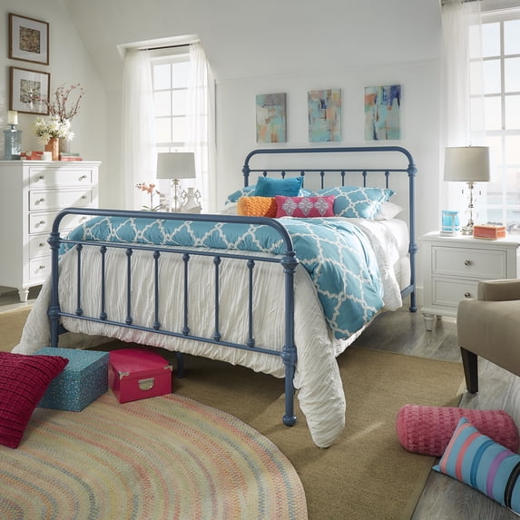 iNSPIRE Q Nottingham Queen Metal Spindle Bed, Blue Steel