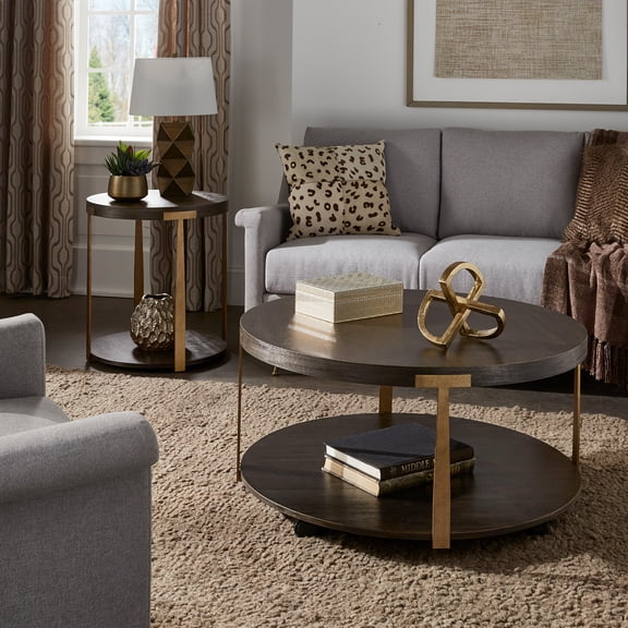 iNSPIRE Q Sandra Contemporary Coffee Table with Casters, Espresso