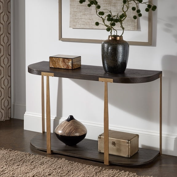 iNSPIRE Q Sandra Contemporary Console Table with Shelf, Espresso