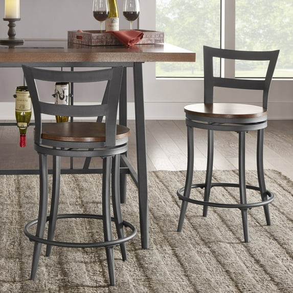 iNSPIRE Q Thompson Counter ight Swivel Stools (Set of 2) by Classic